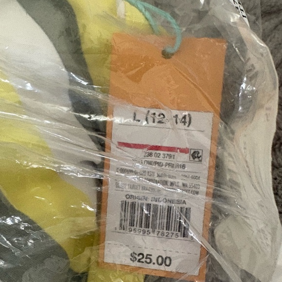 New Large Kona Sol Yellow White Green Triangle Bikini Top - Picture 11 of 11